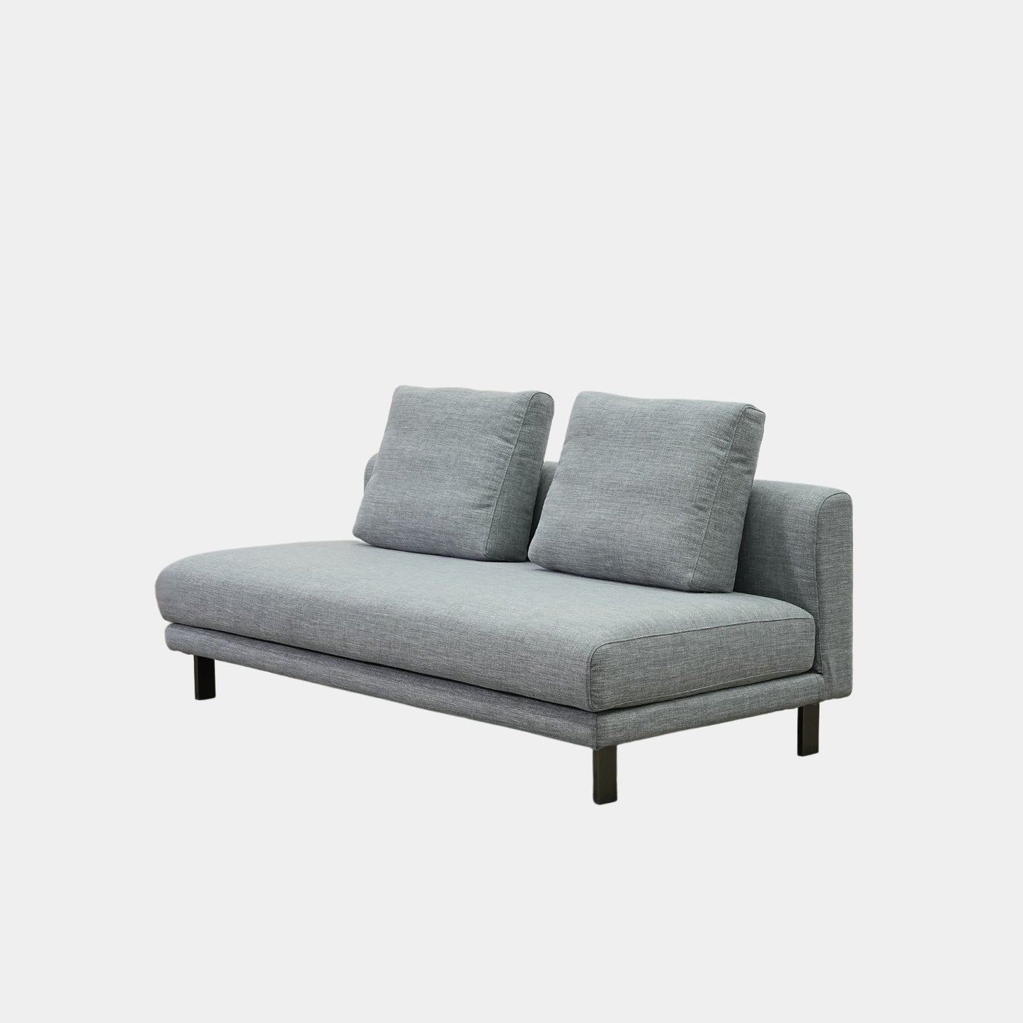 Cedar grey fabric armless sofa
