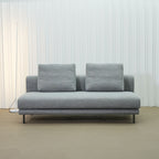 Cedar grey fabric armless sofa