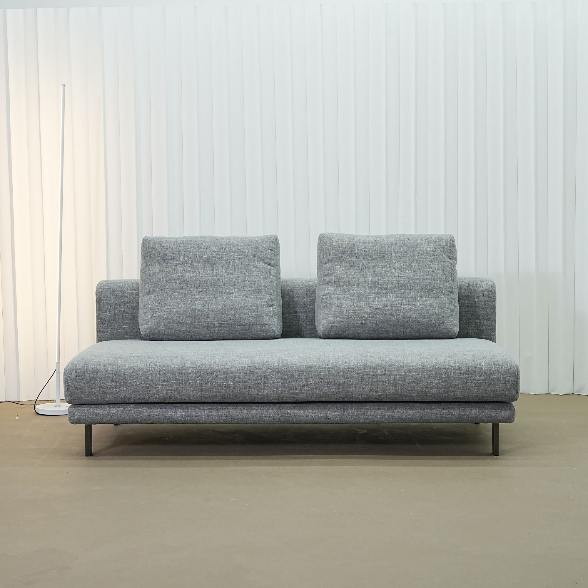 Cedar grey fabric armless sofa