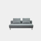 Cedar grey fabric armless sofa