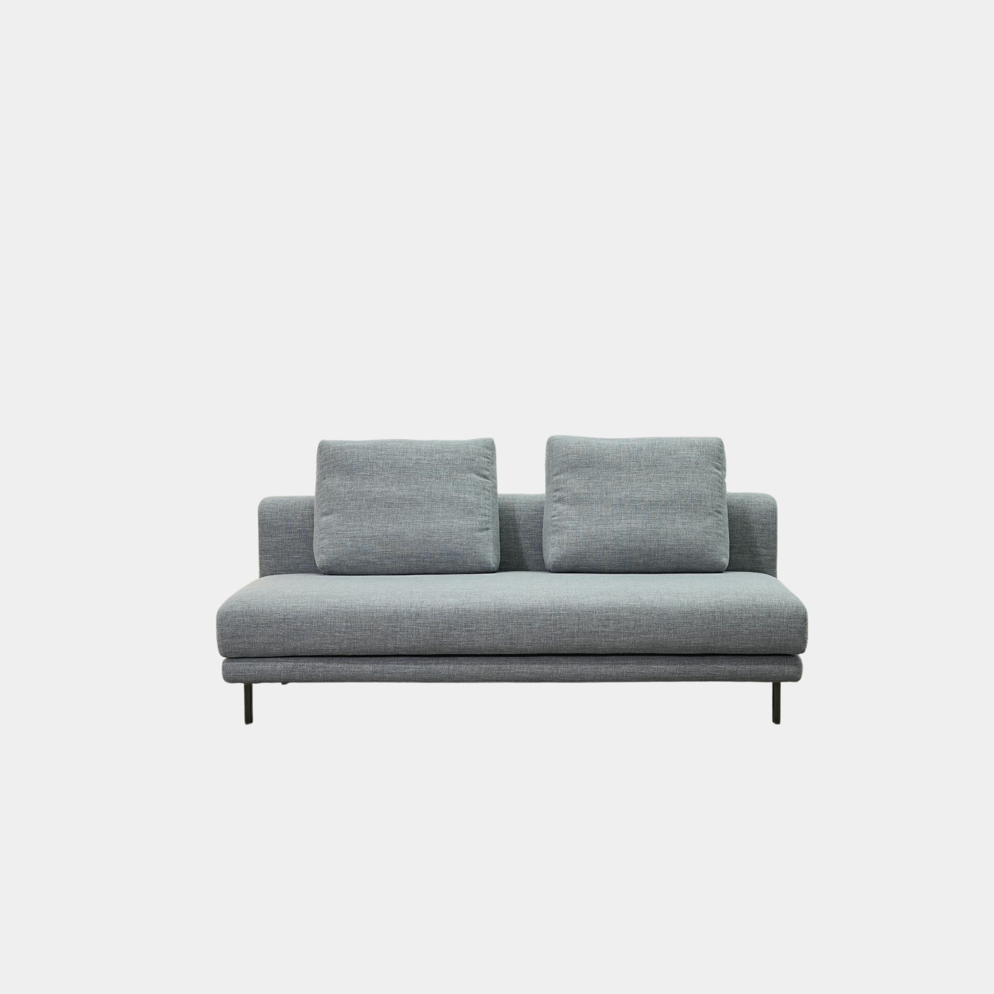 Cedar grey fabric armless sofa