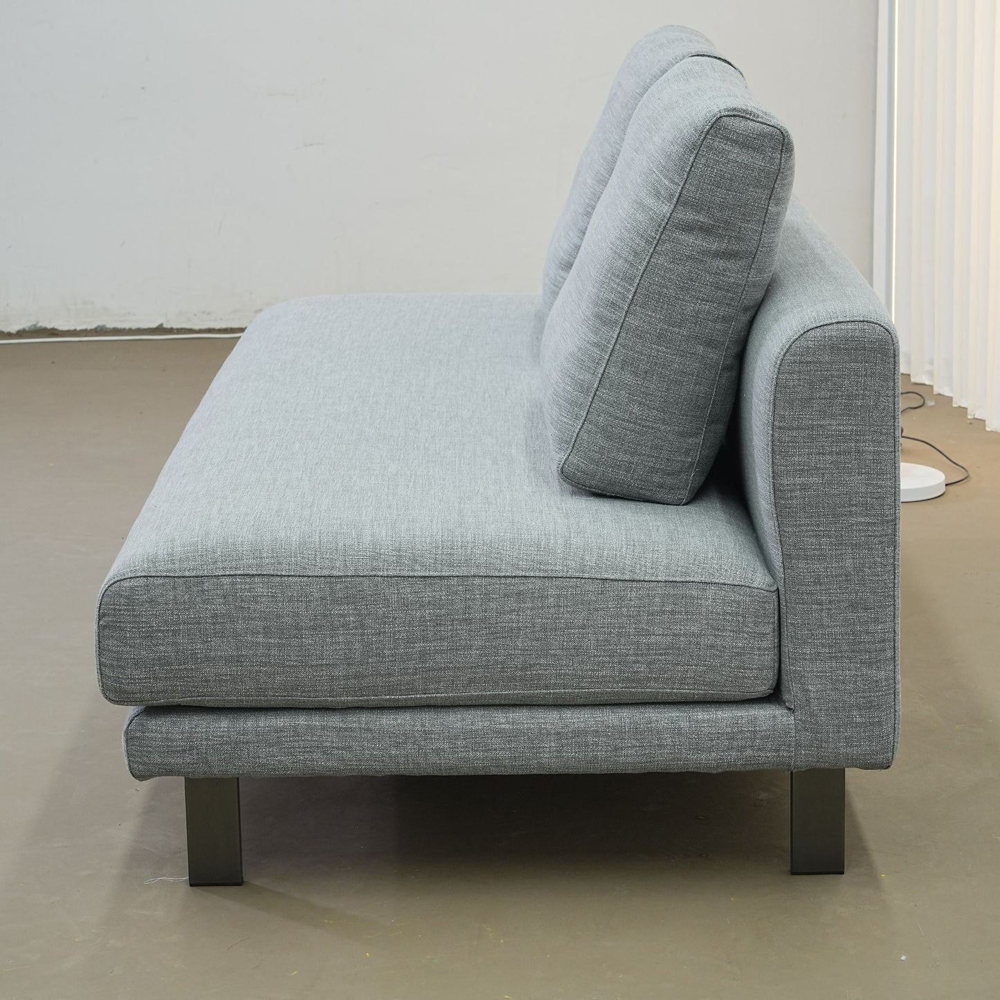 Cedar grey fabric armless sofa