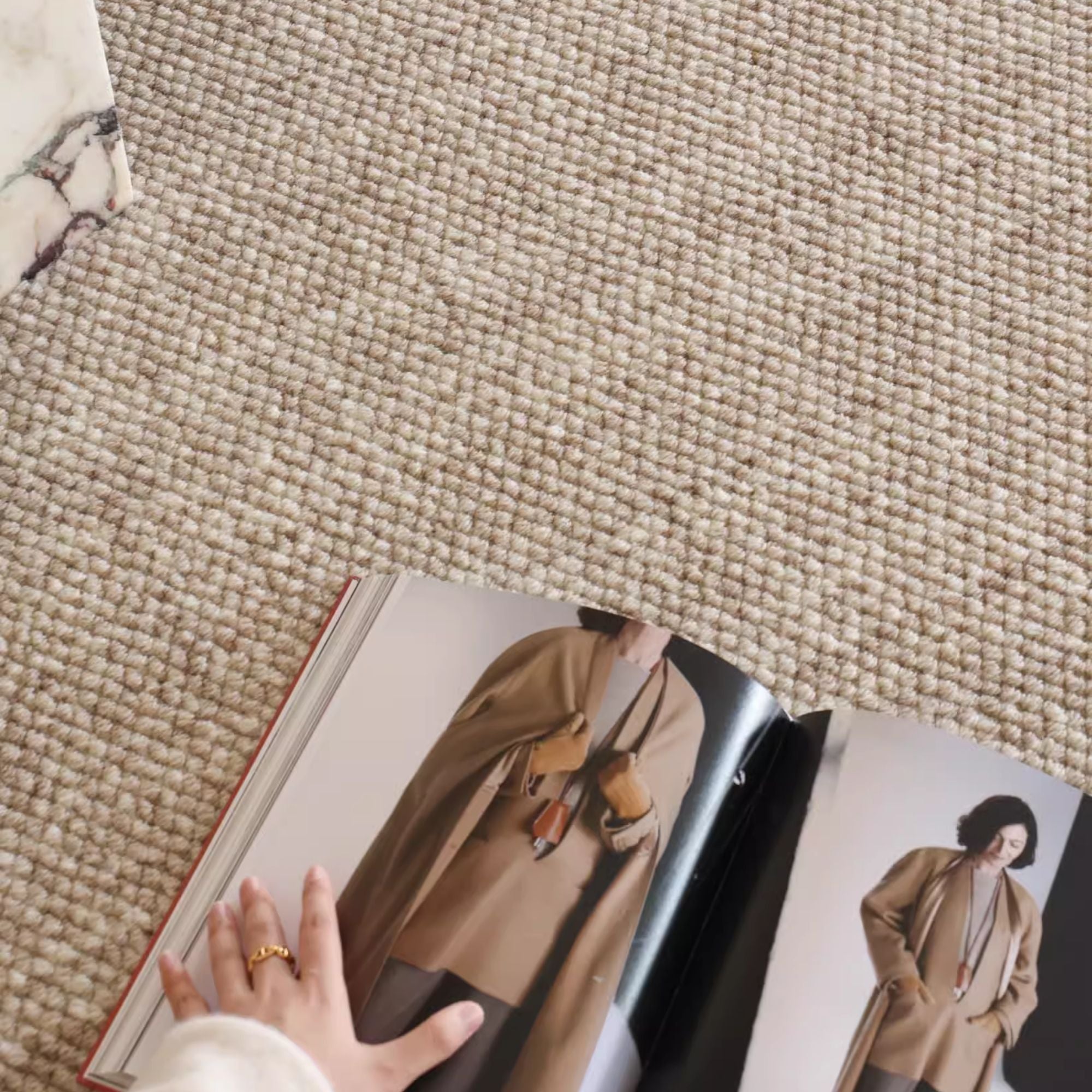 Celine wool rug beige