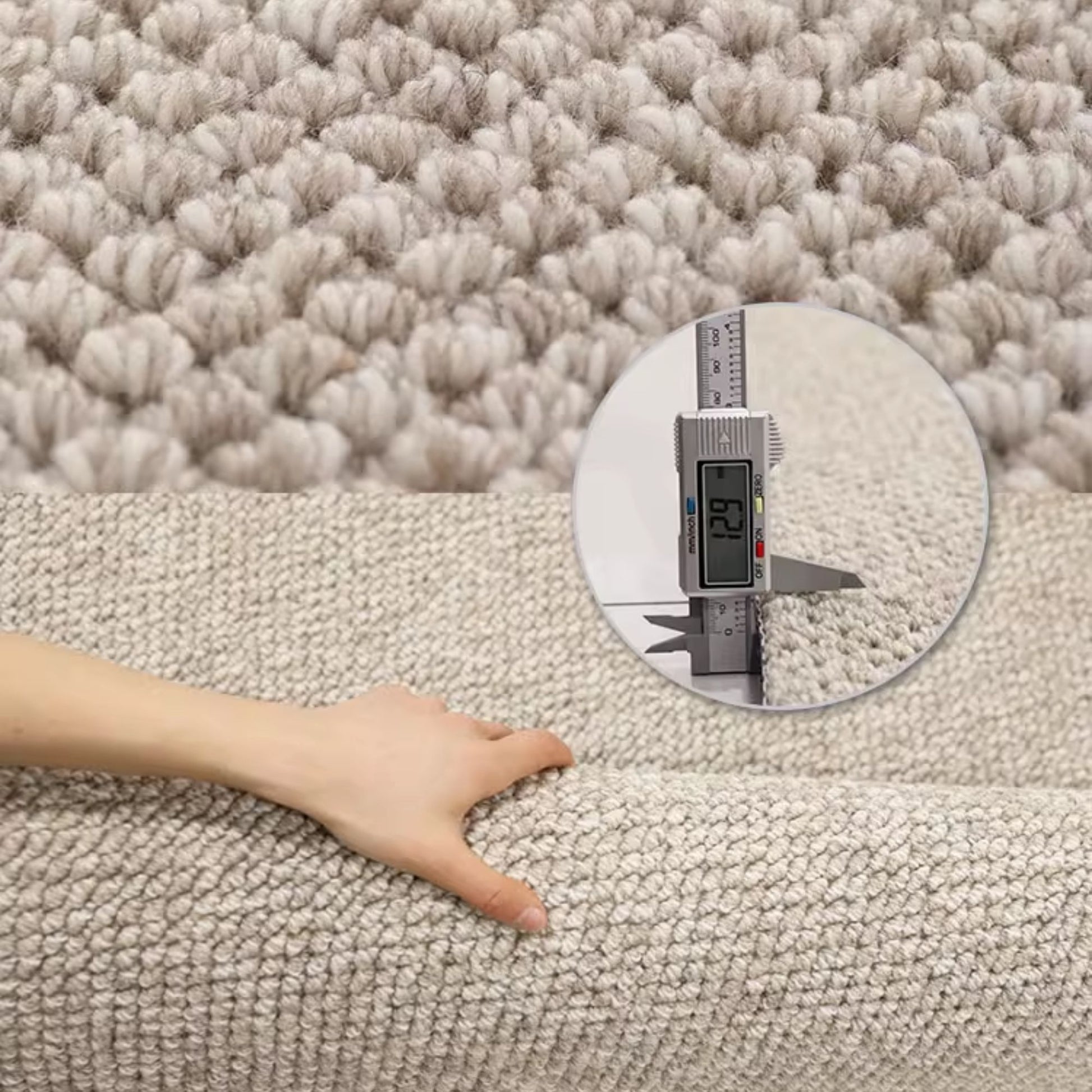 Celine wool rug beige