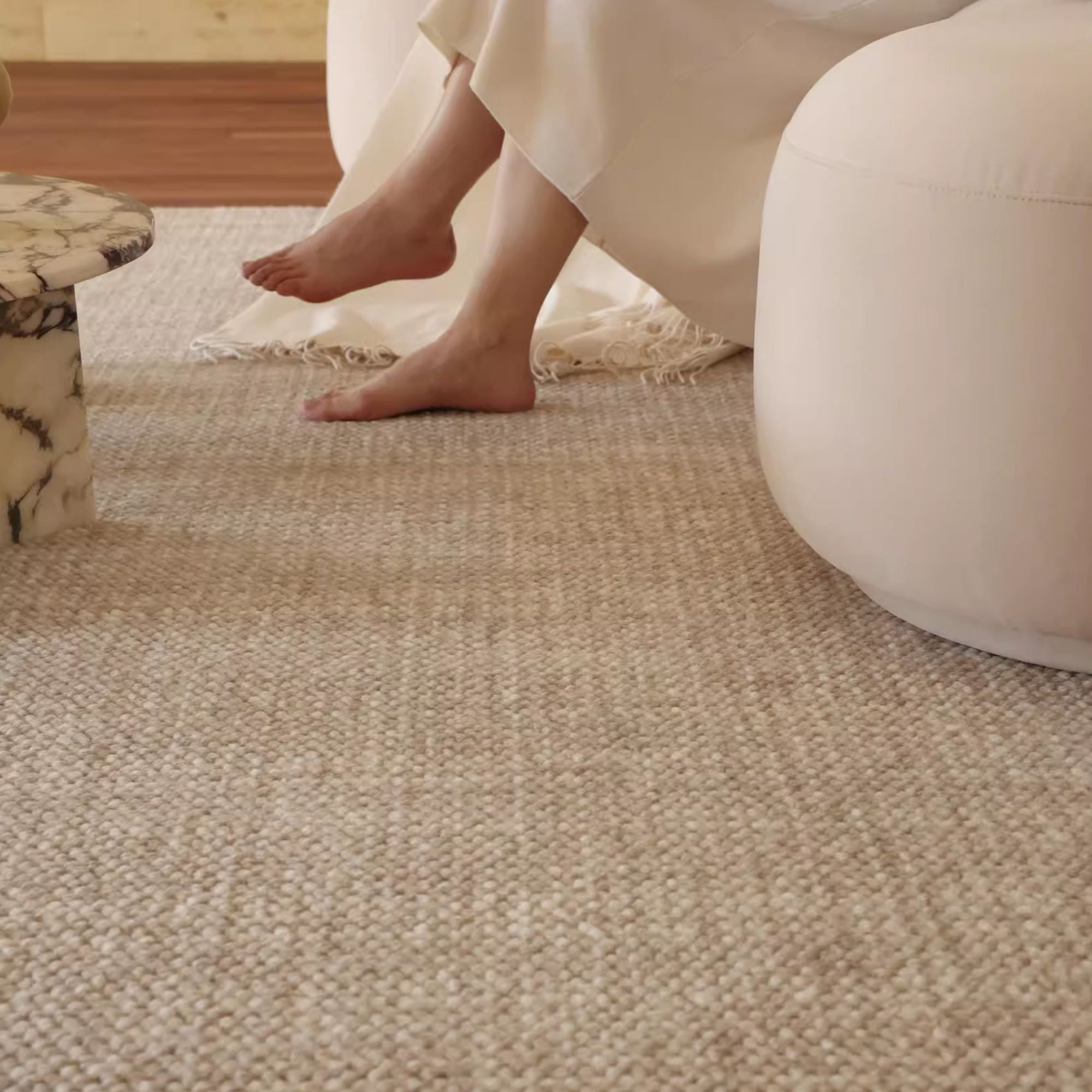 Celine wool rug beige