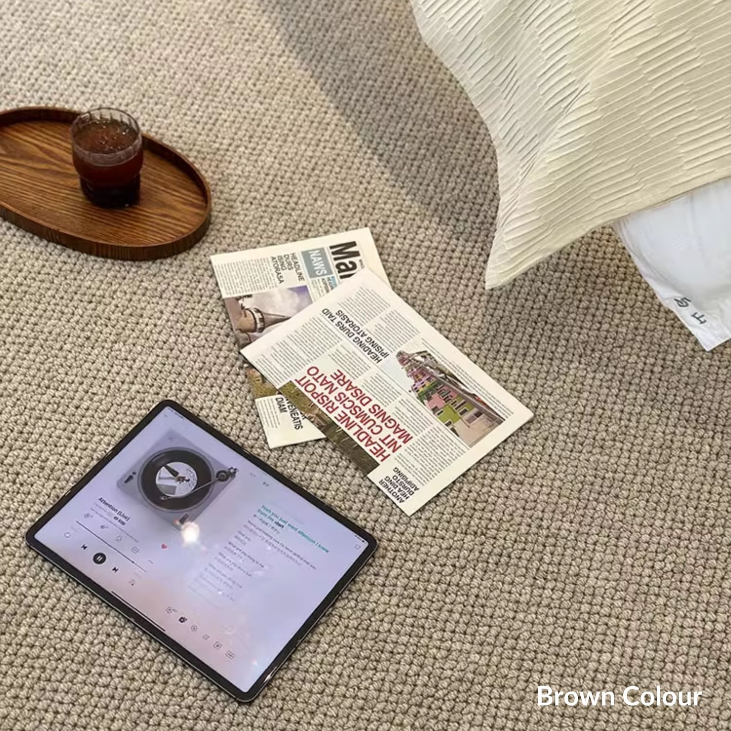 Celine wool rug brown