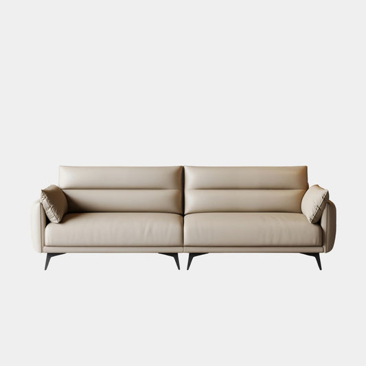 cetus faux leather sofa beige