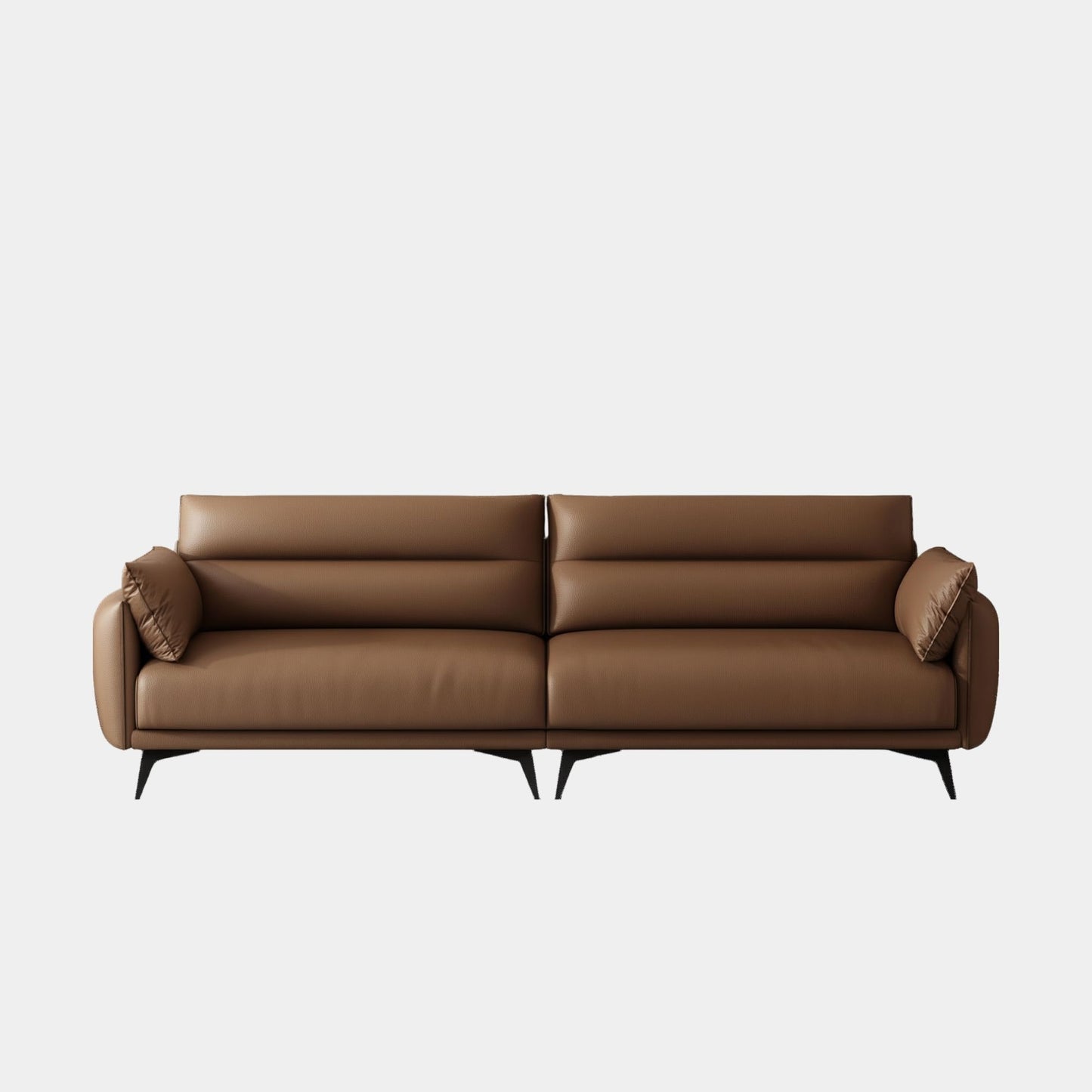 cetus faux leather sofa brown