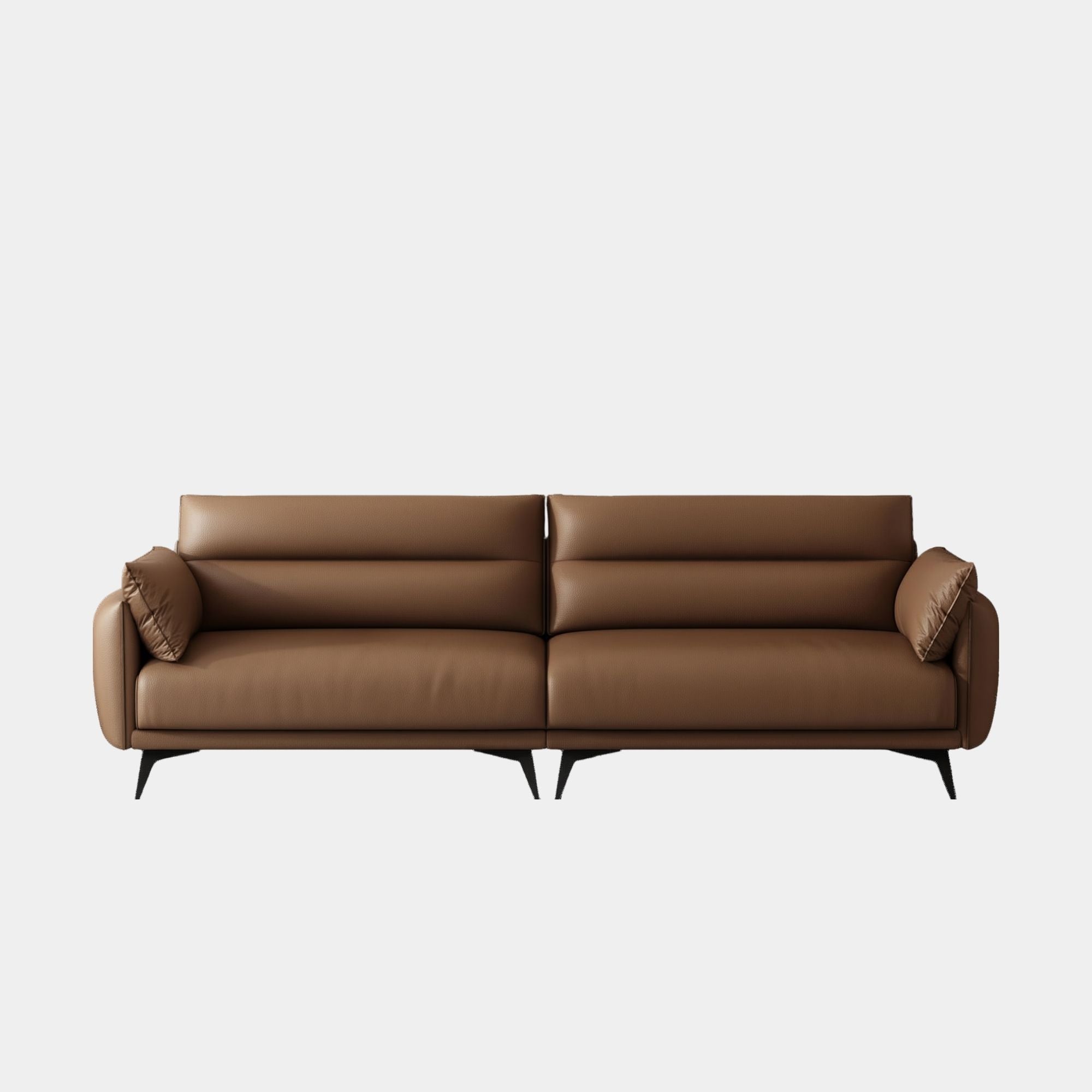 cetus faux leather sofa brown