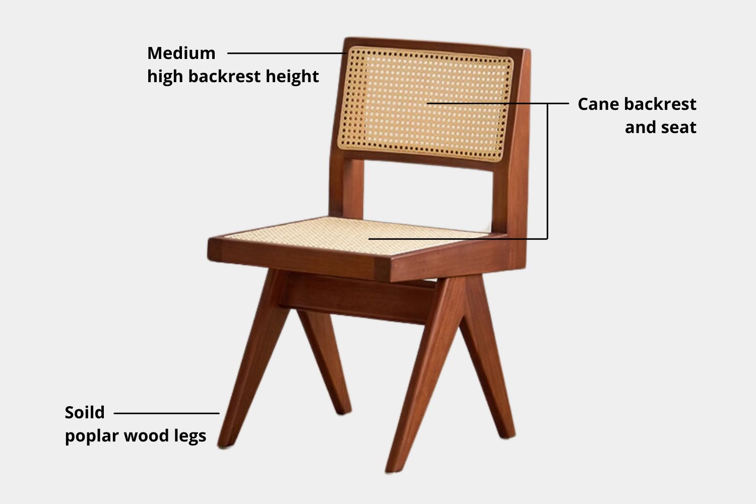 Key features for product for Tara Poplar Wood Chair