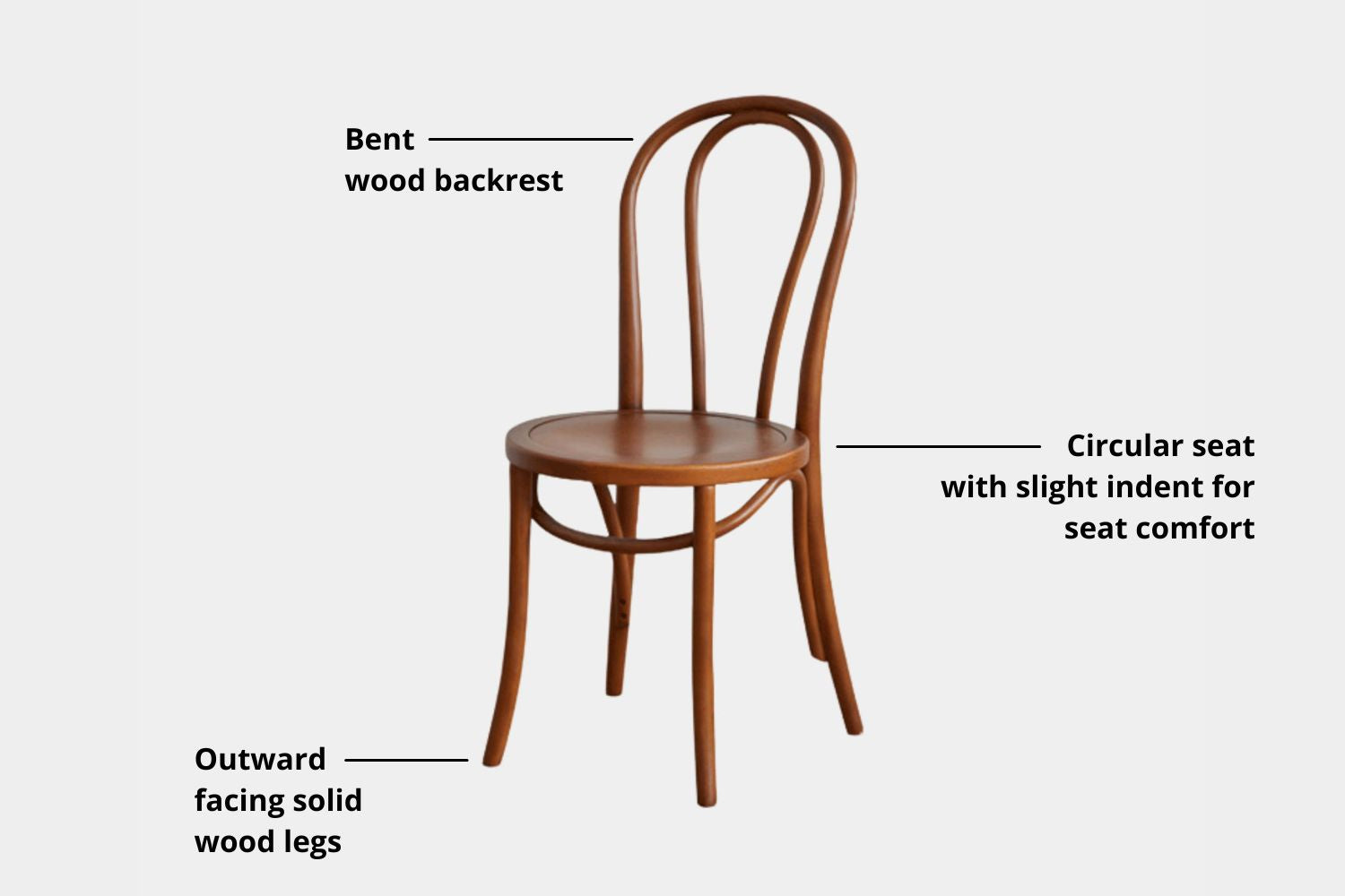 Key features for product for Teddy Beech Wood Chair
