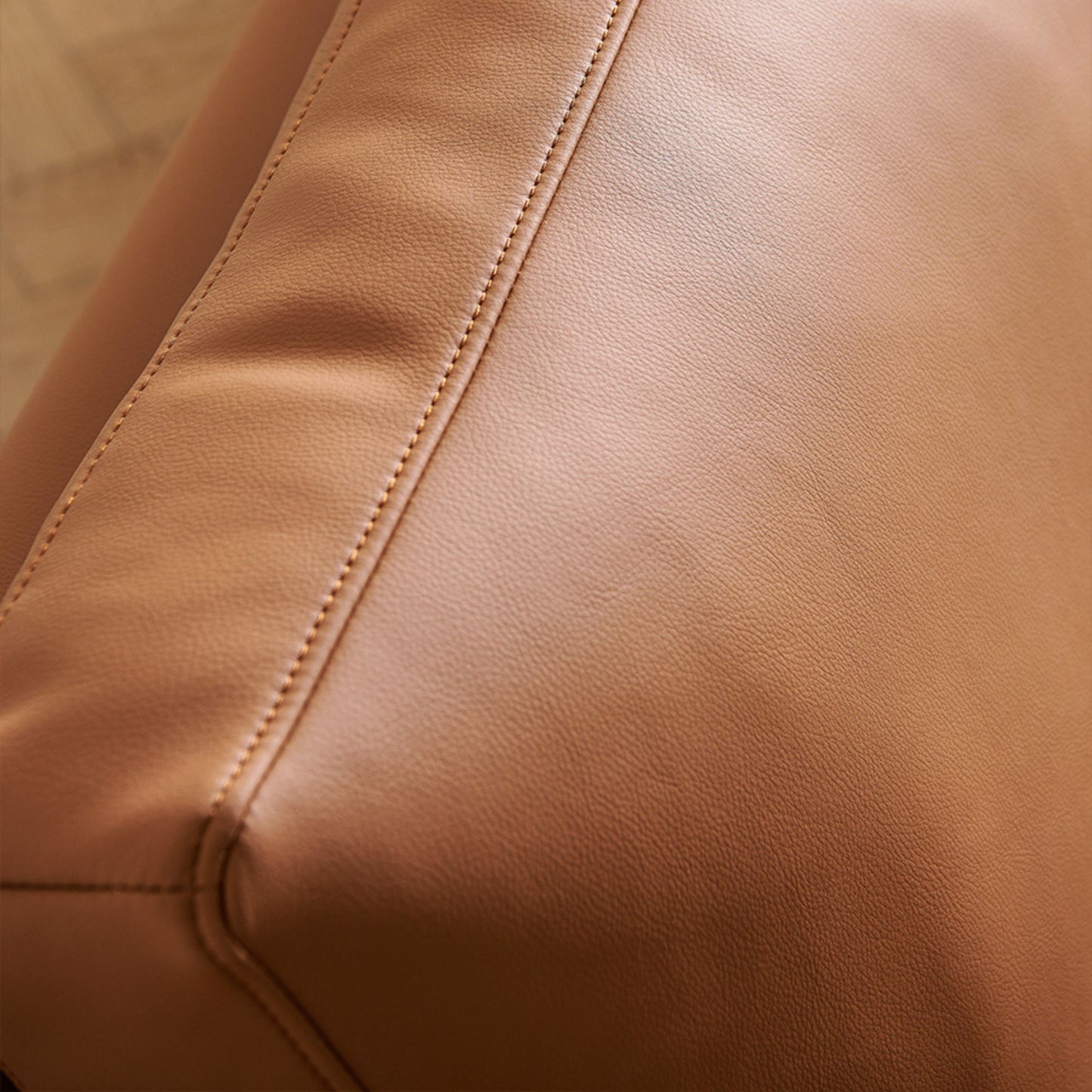 Chalet brown faux leather sofa