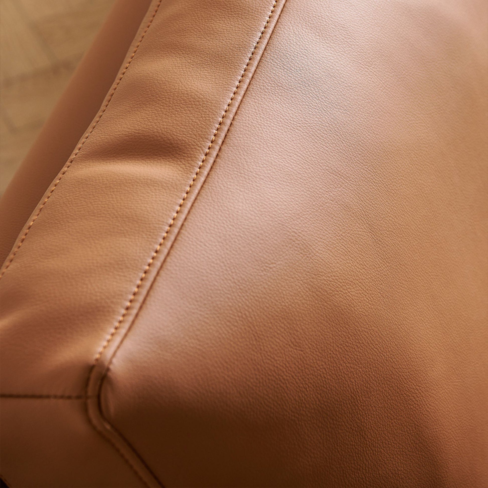Chalet brown faux leather sofa