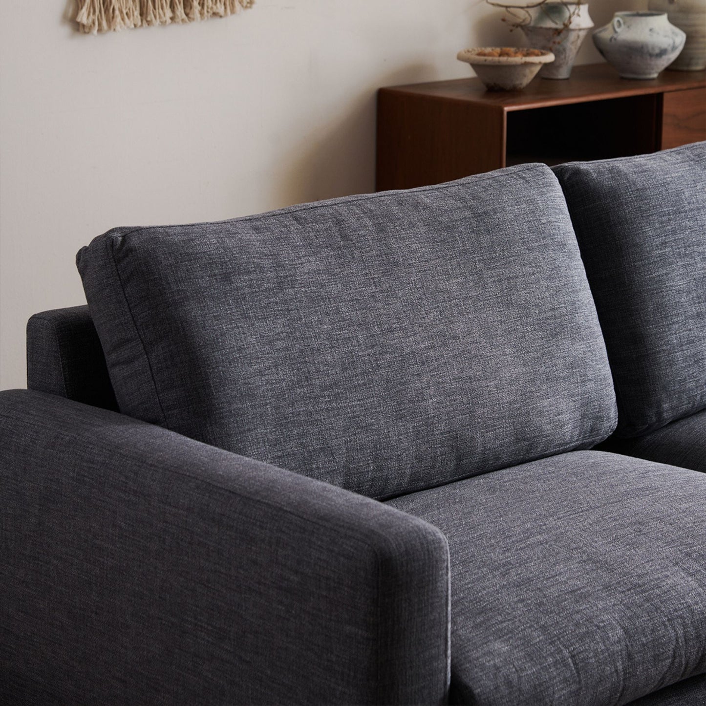 Chalet grey fabric sofa
