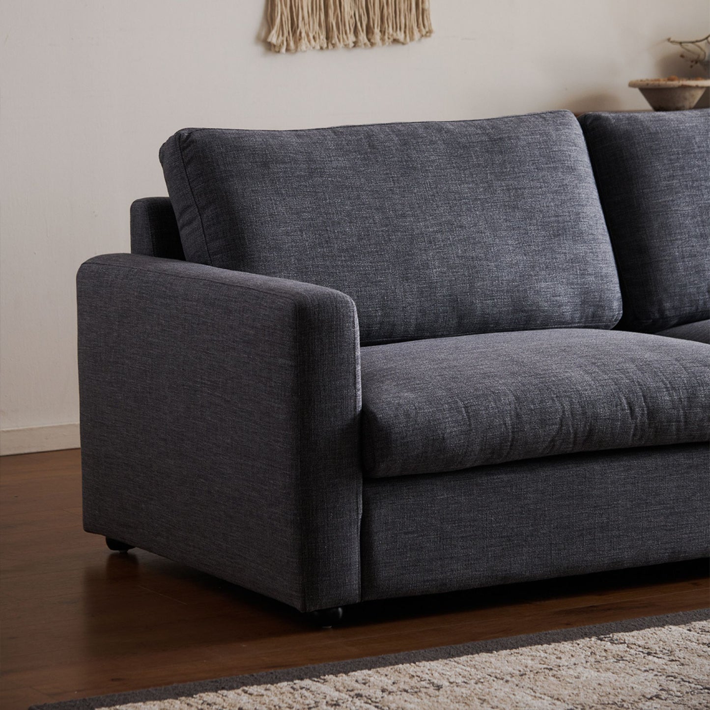 Chalet grey fabric sofa