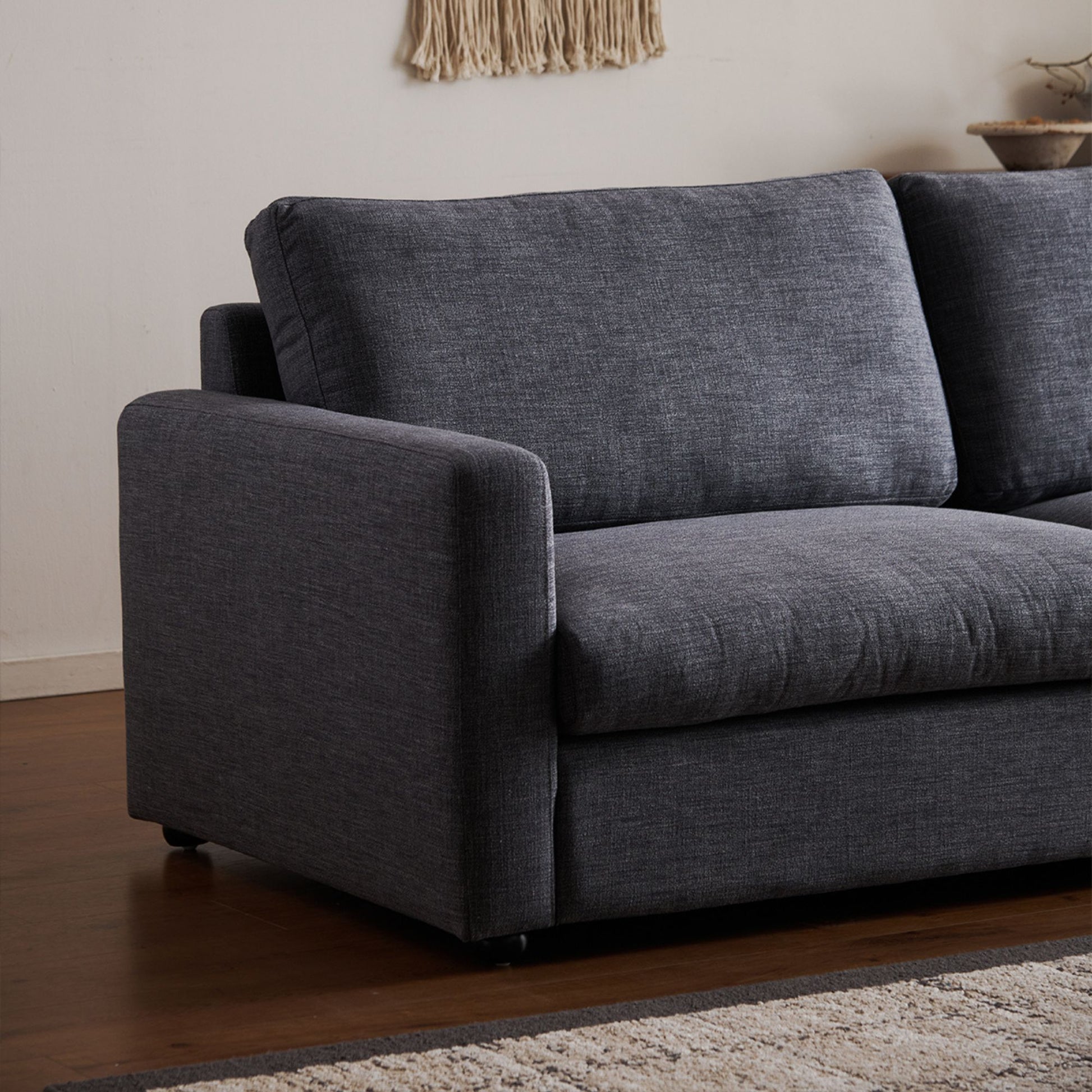 Chalet grey fabric sofa