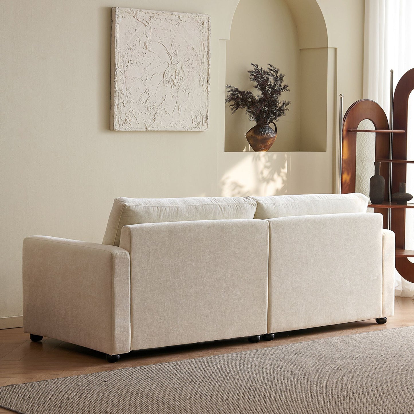 Chalet white fabric sofa