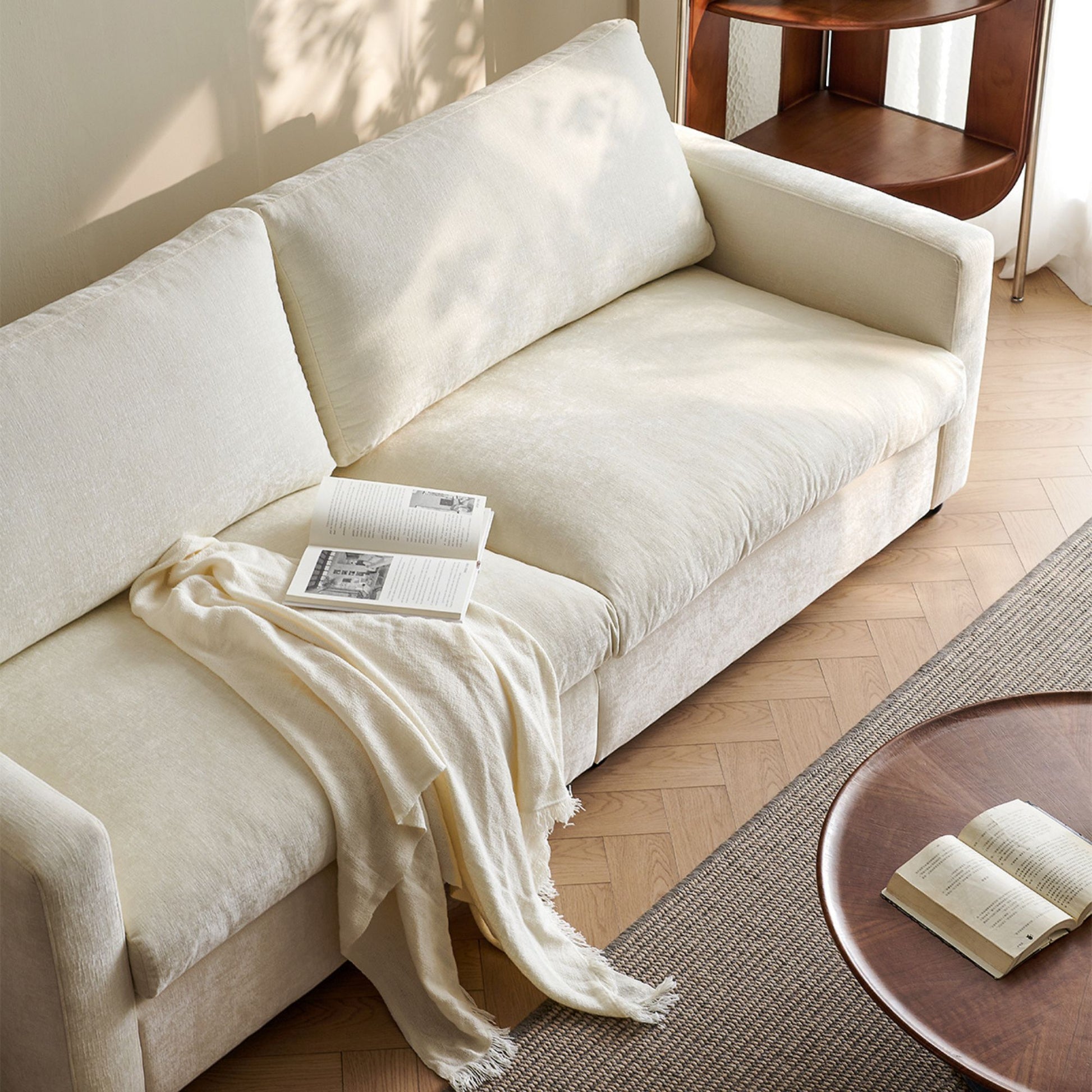 Chalet white fabric sofa