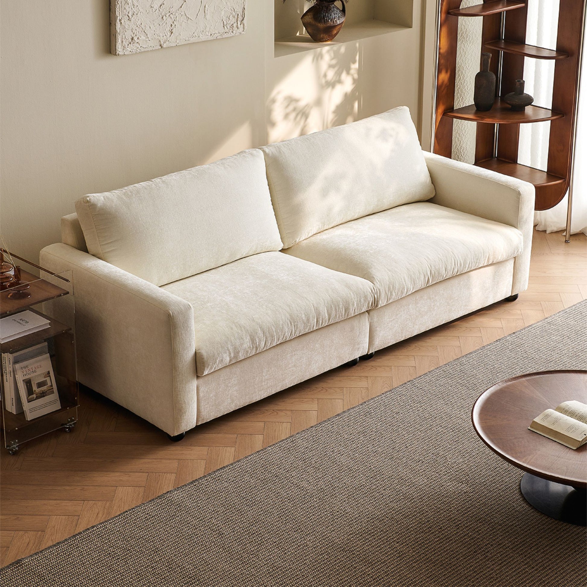 Chalet white fabric sofa