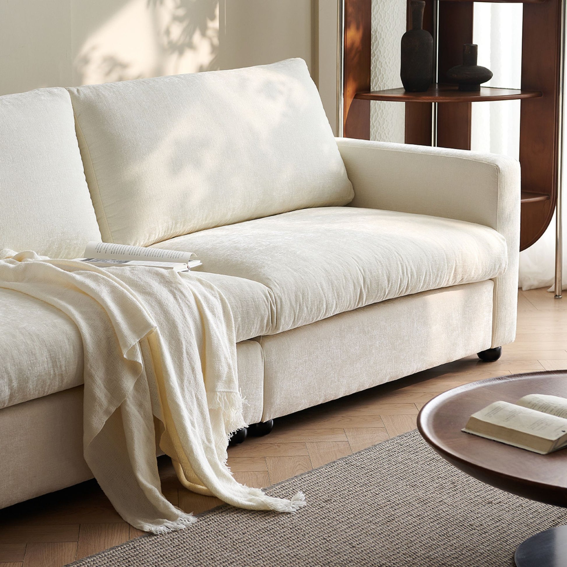 Chalet white fabric sofa