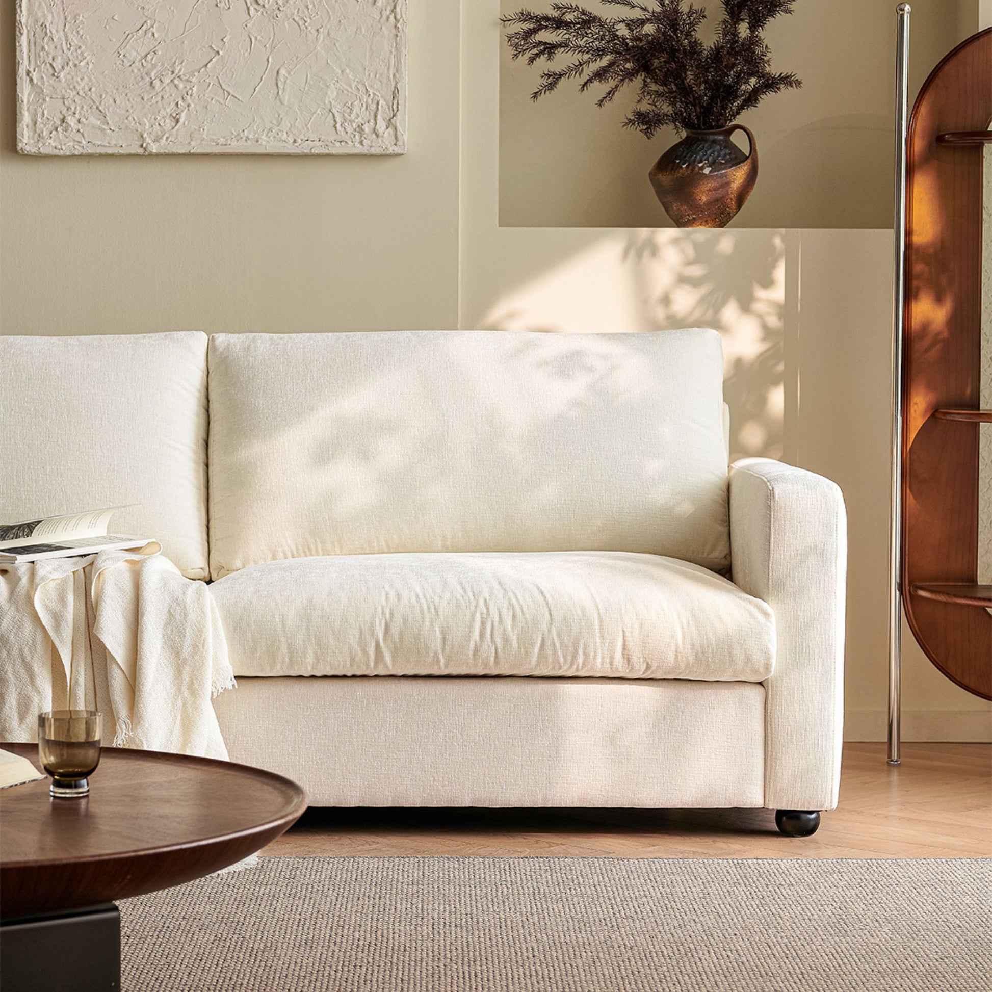 Chalet white fabric sofa