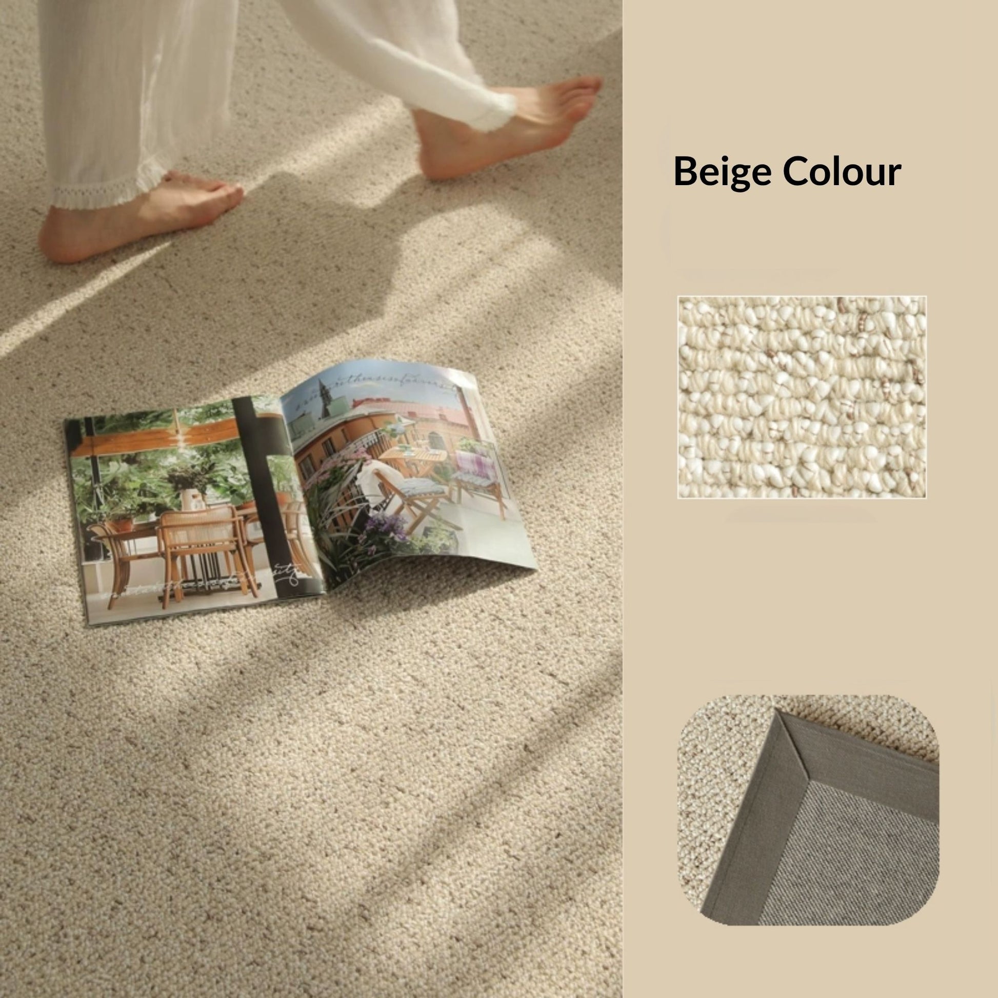 Chanel wool rug beige colour