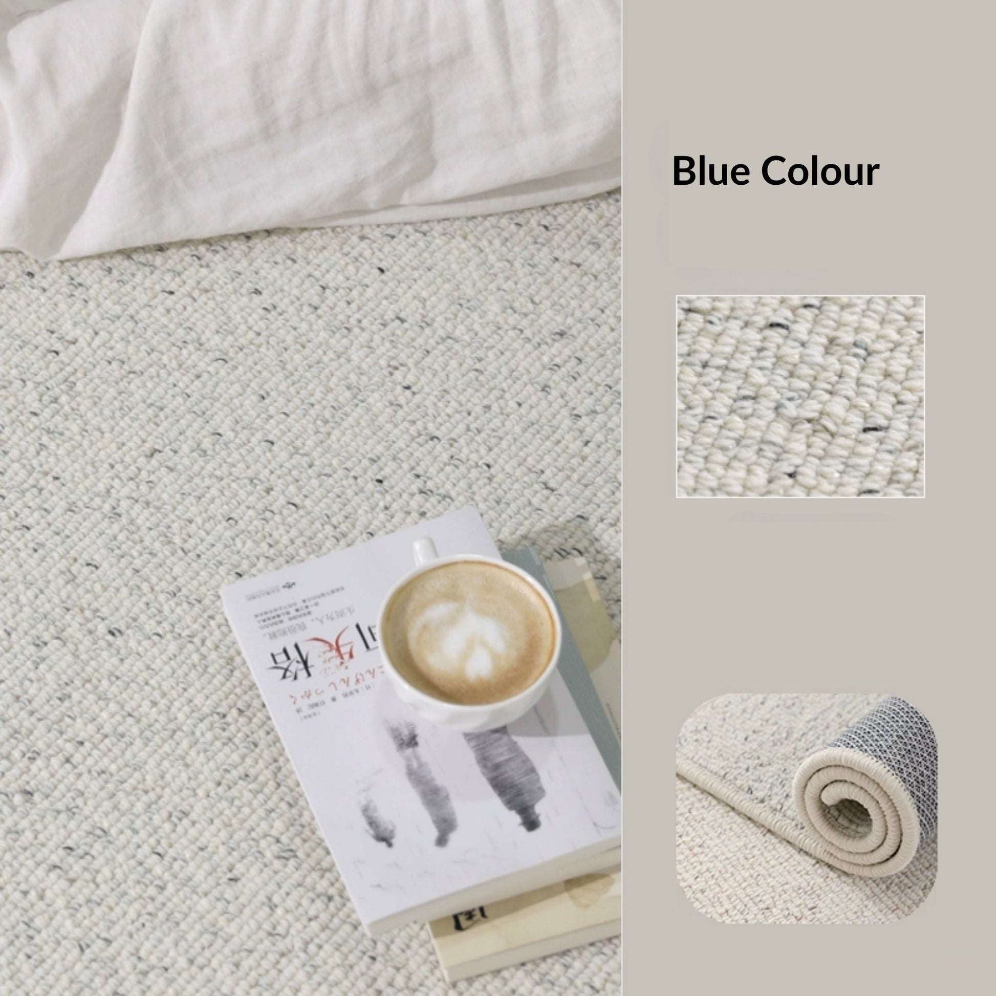 Chanel wool rug blue colour