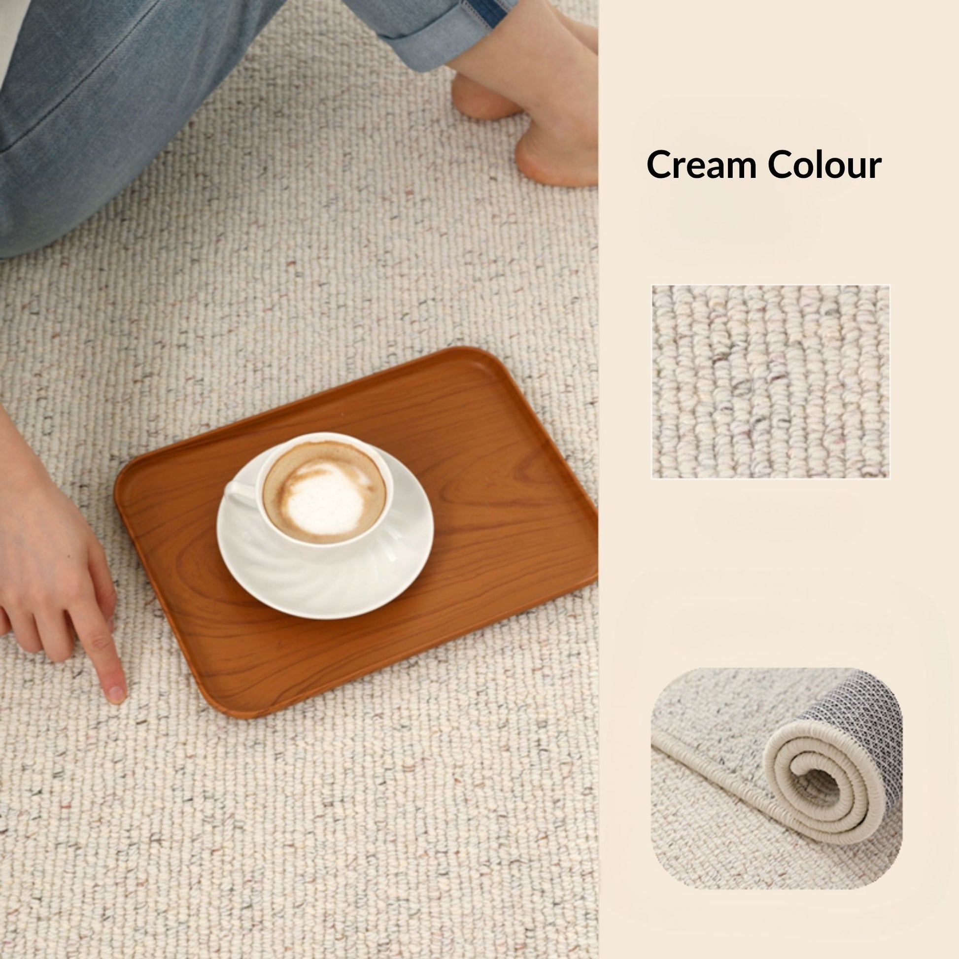 Chanel wool rug cream colour
