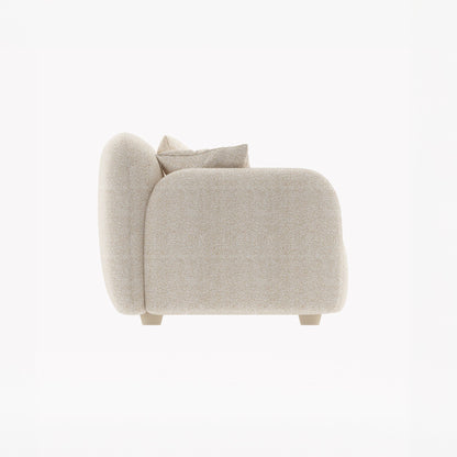 Charmy beige fabric 3 seat sofa