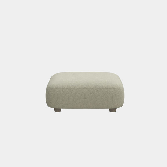 charmy fabric ottoman white