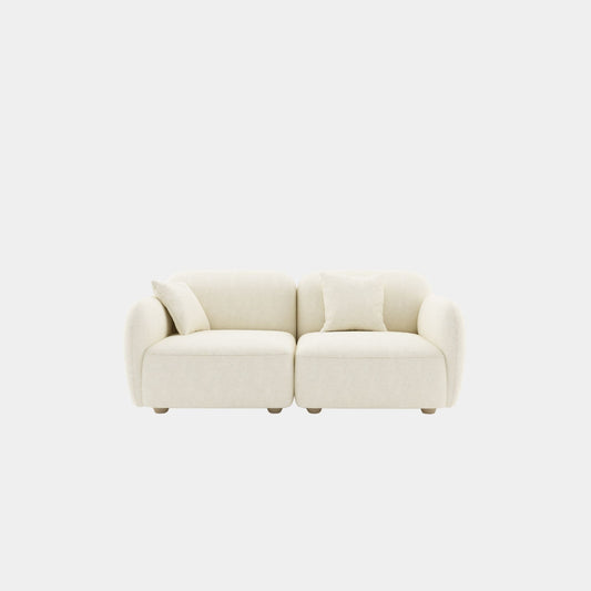 charmy fabric sofa 2 seat white