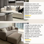Good reviews of Charmy fabric sofa