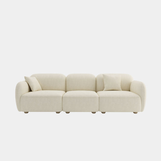 charmy fabric sofa 3 seat white