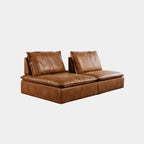 Chime brown faux leather sofa