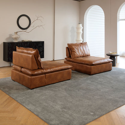 Chime brown faux leather sofa
