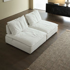 Chime fabric sofa white