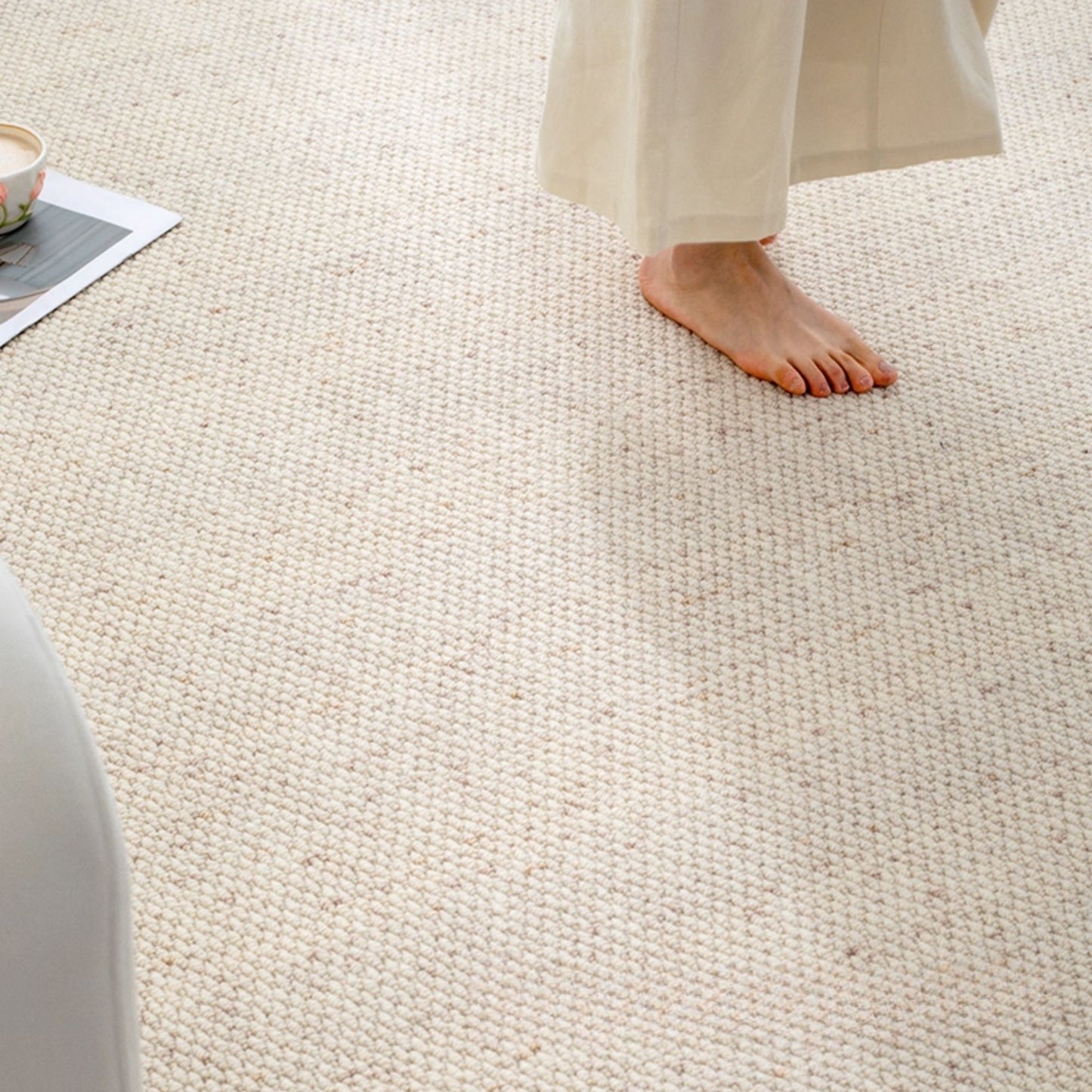 chloe wool rug beige