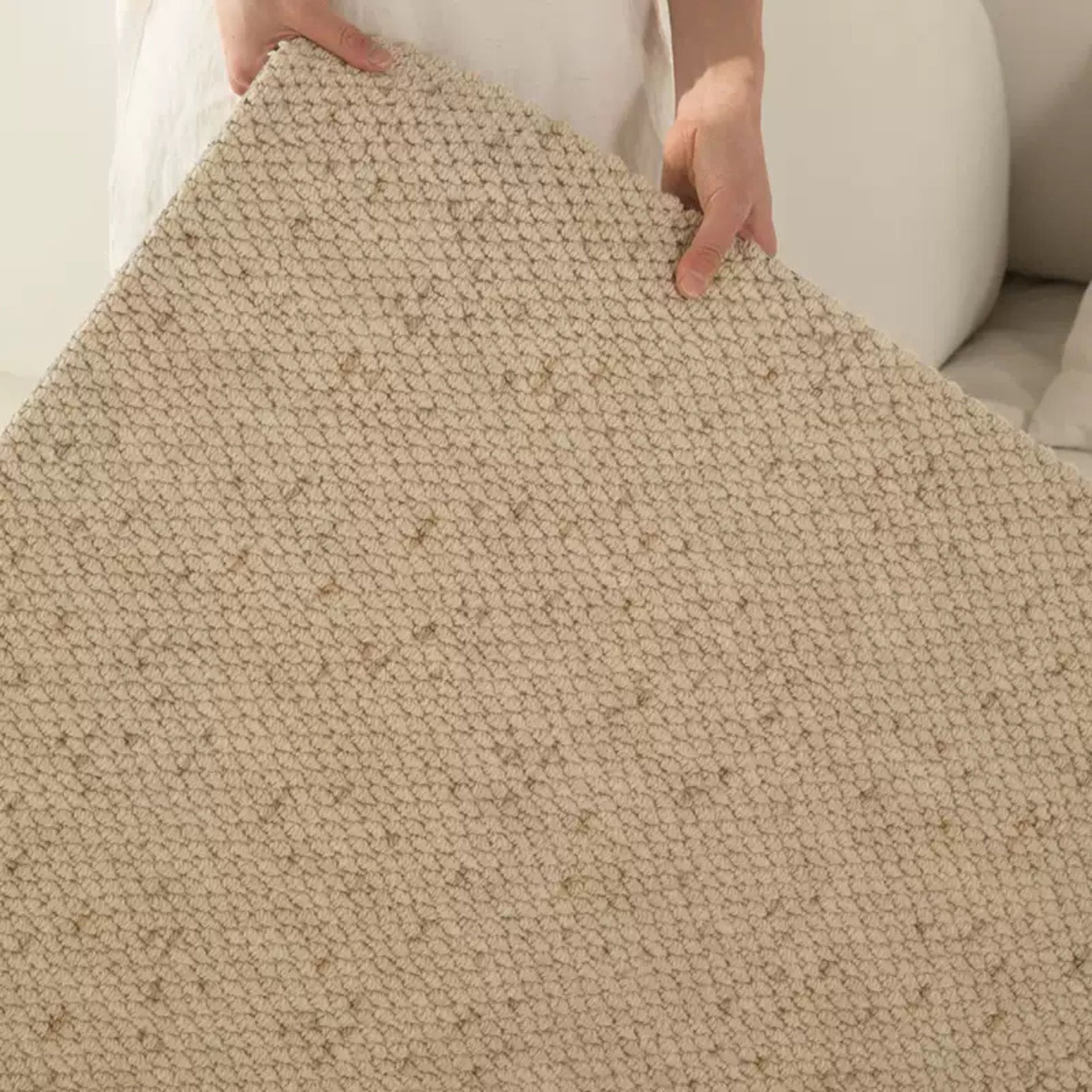 chloe wool rug beige