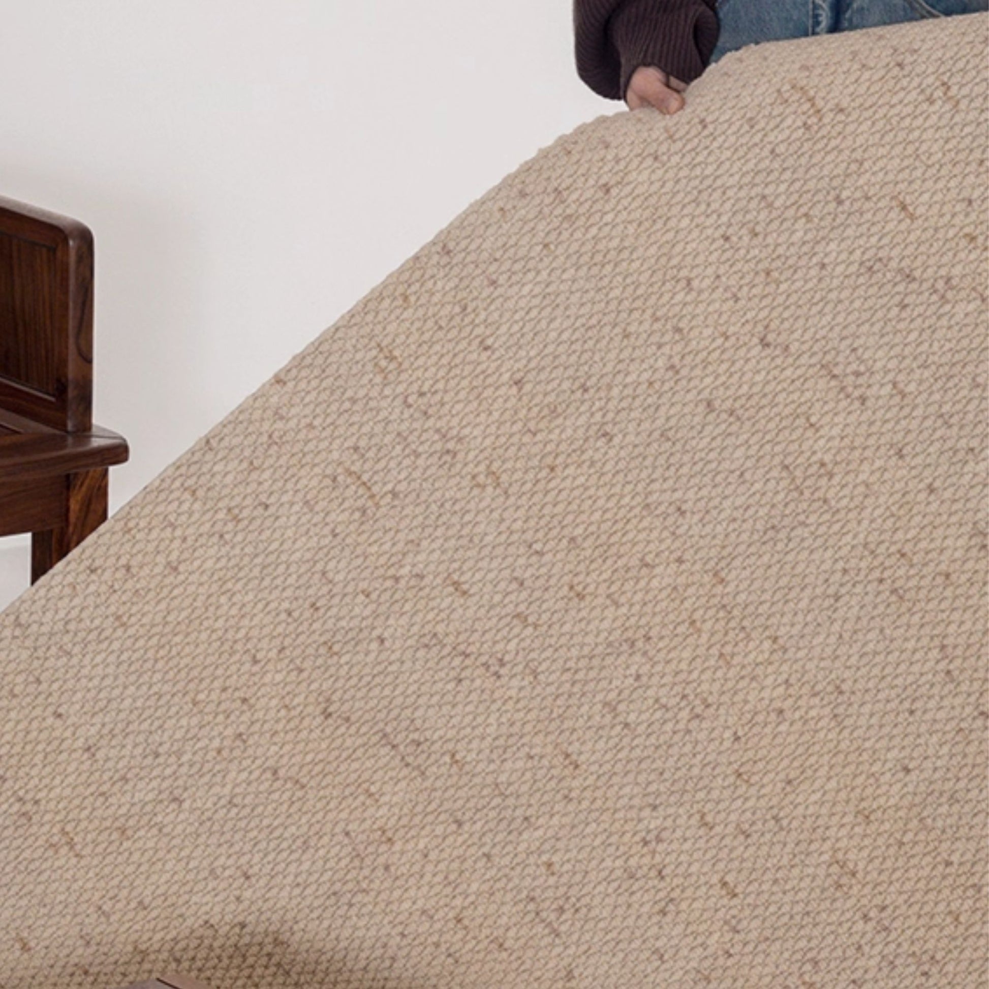 chloe wool rug beige