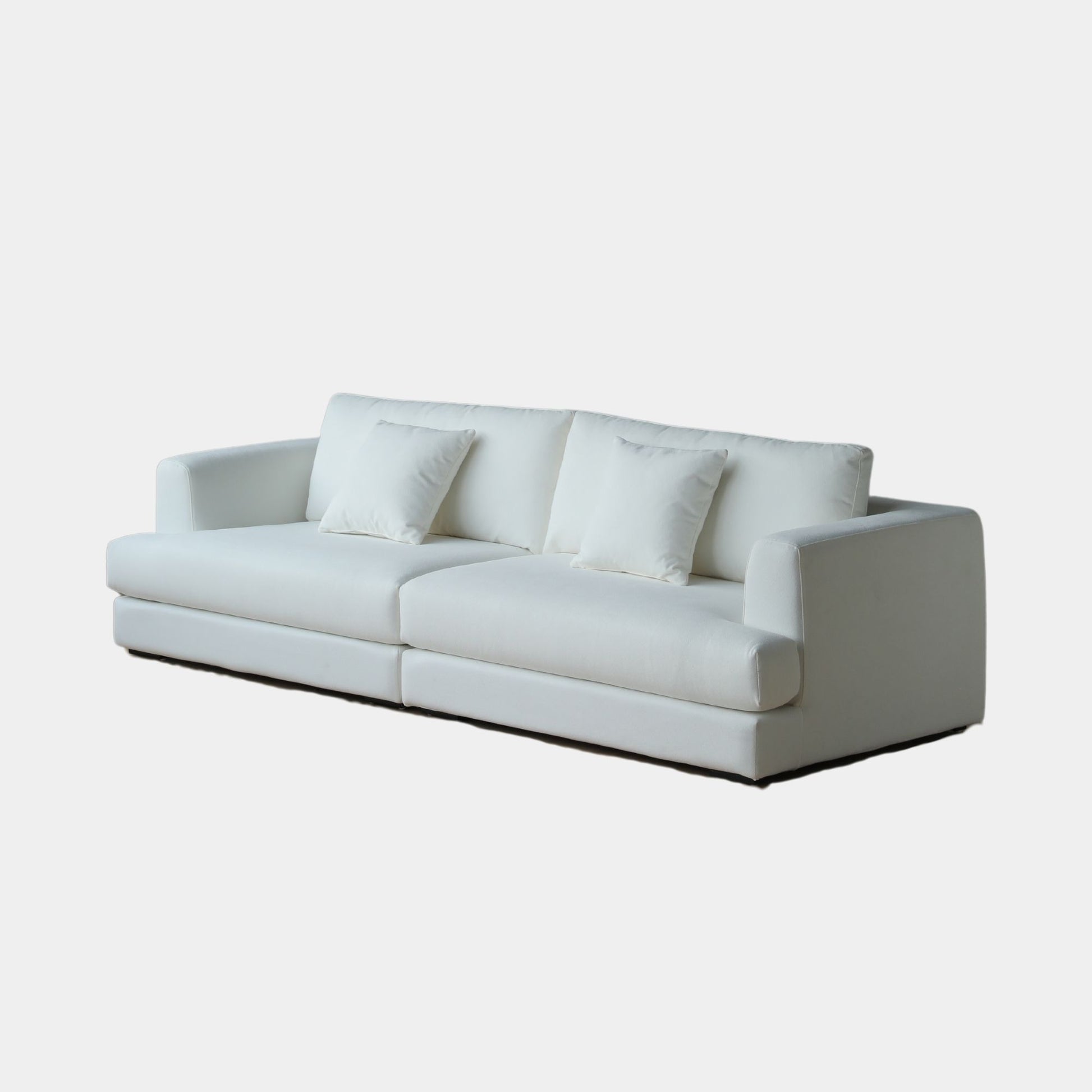 Christy white fabric sofa