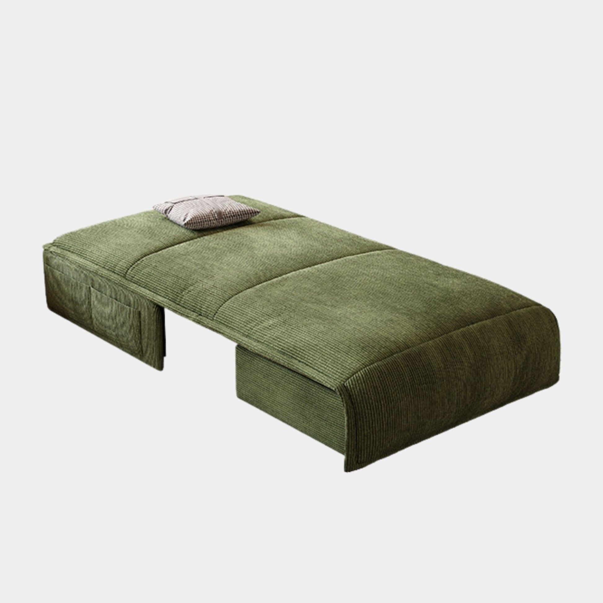 Chronos green fabric sofa bed