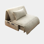 Chronos white fabric sofa bed