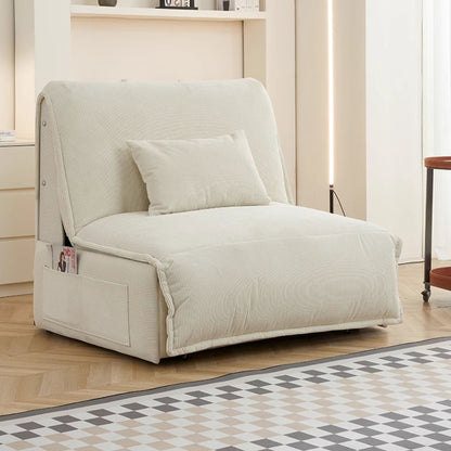 Chronos white fabric sofa bed