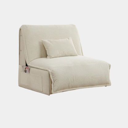 Chronos white fabric sofa bed