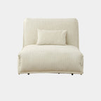 Chronos white fabric sofa bed