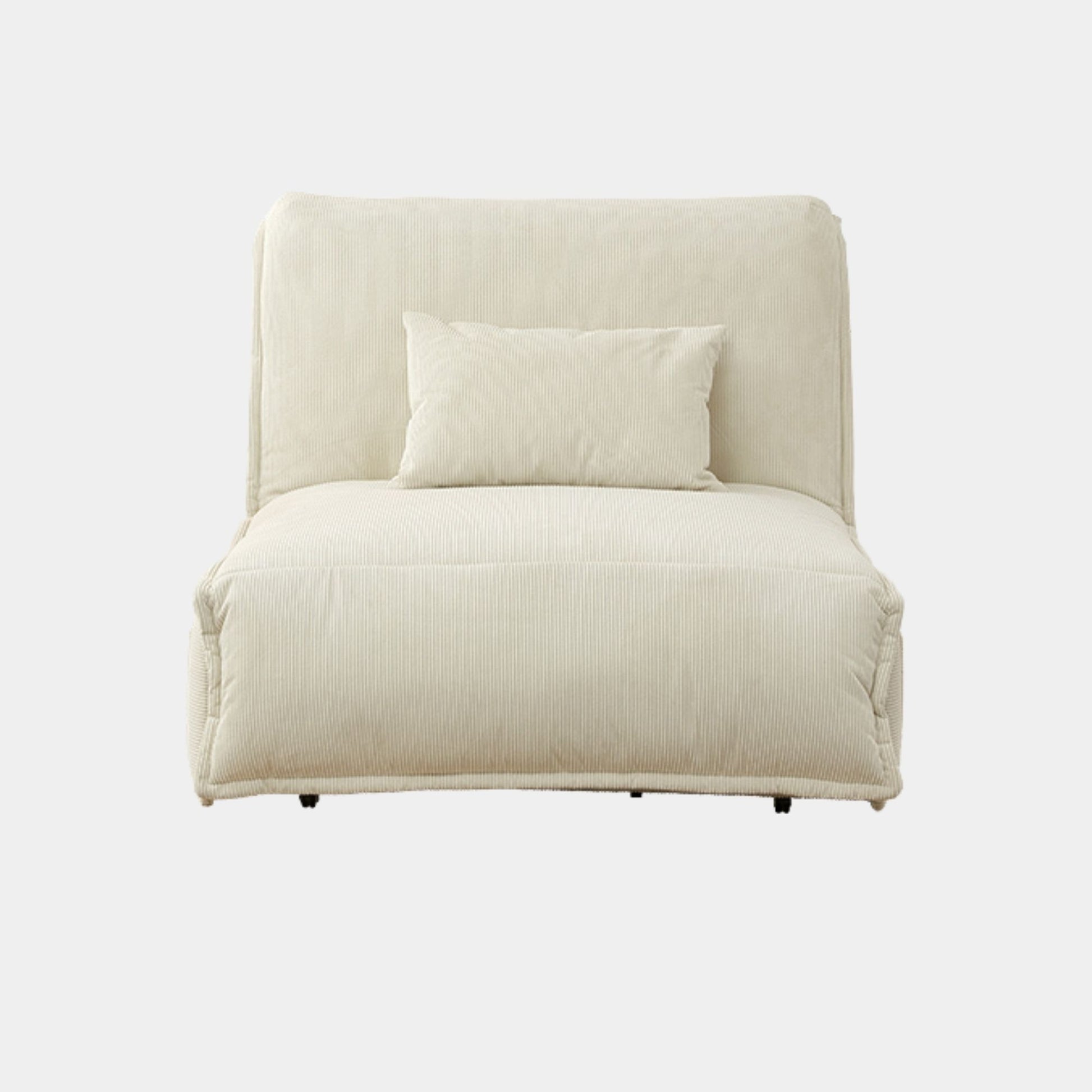 Chronos white fabric sofa bed