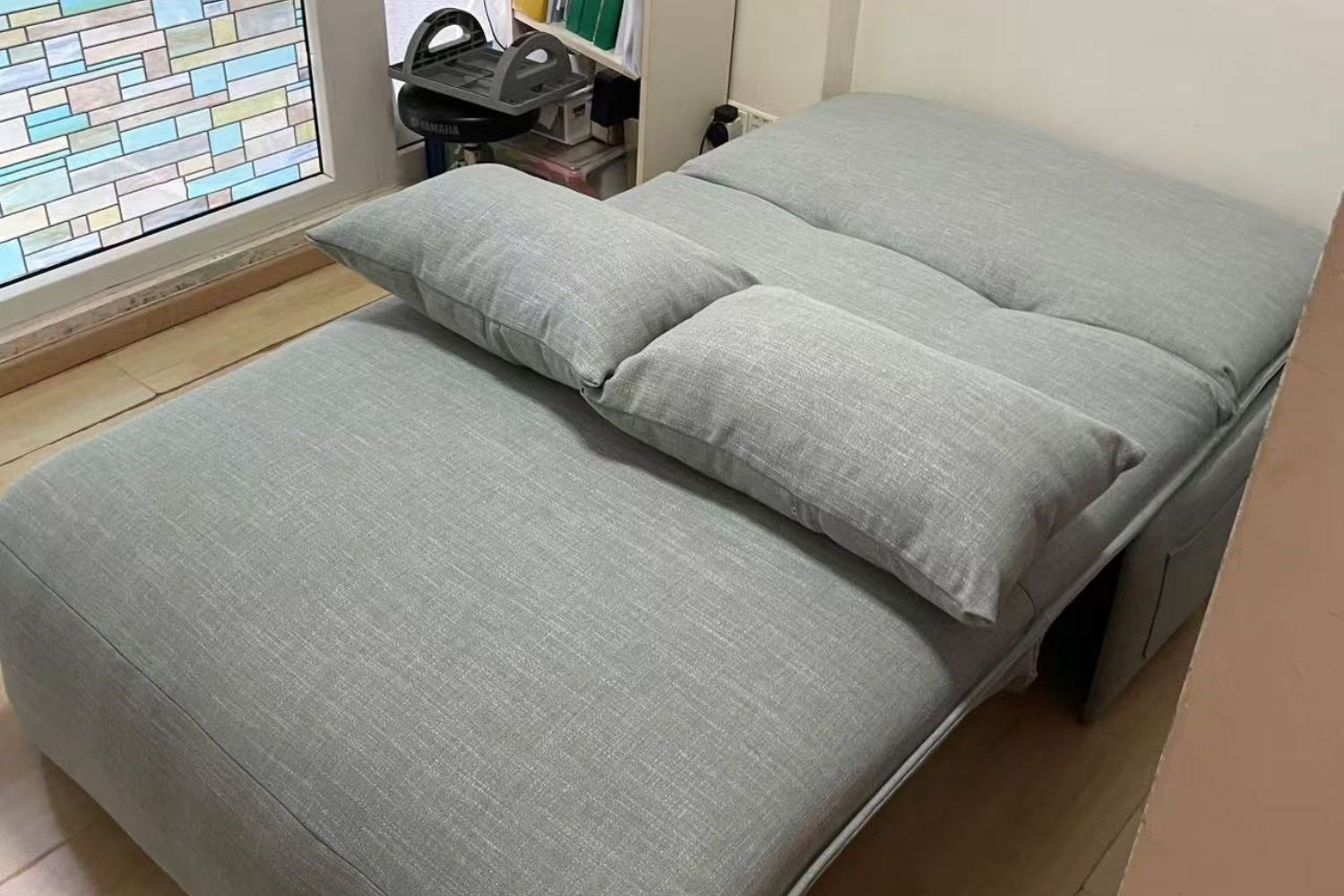 Chronos 1 seater blue electric fabric sofa bed