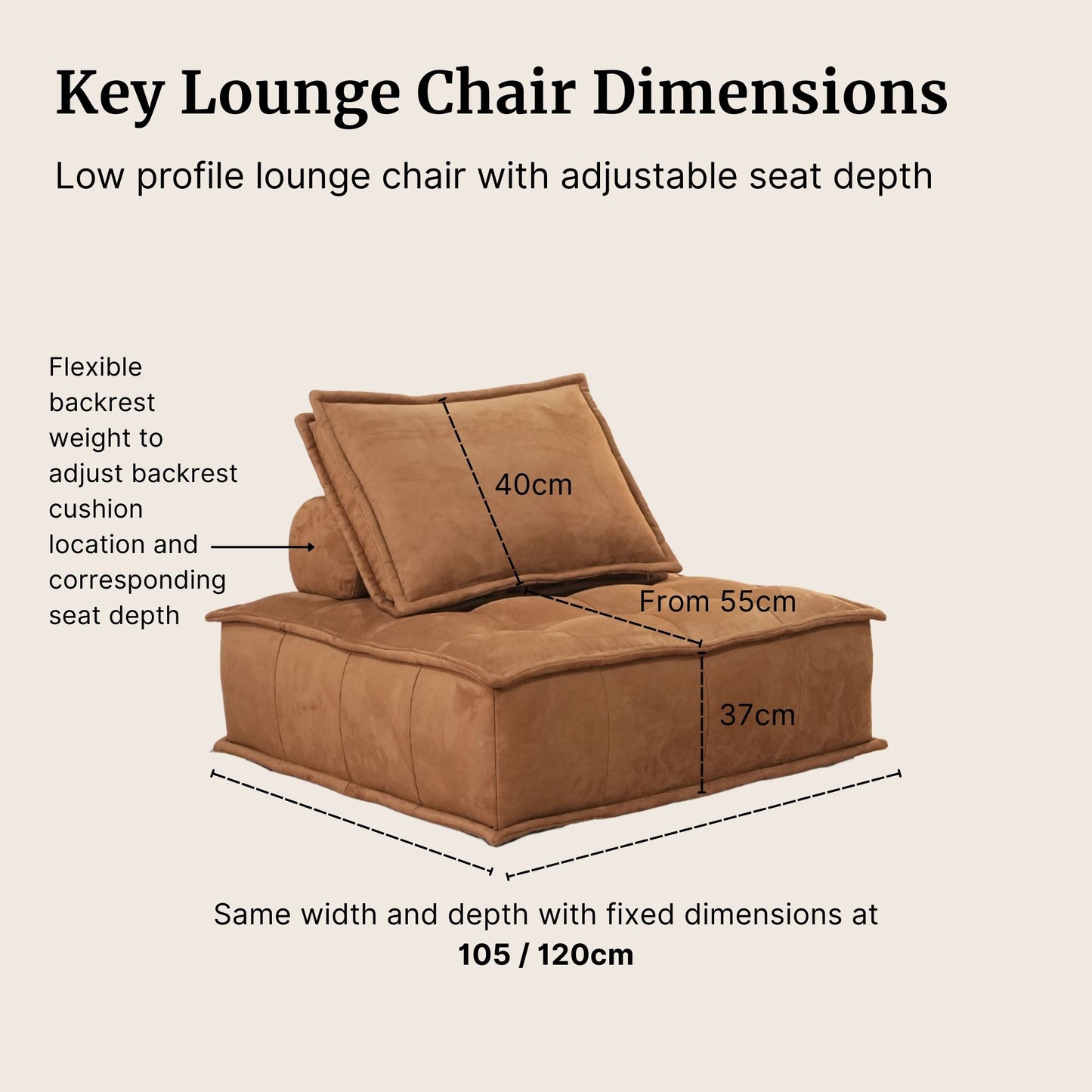 Chunk Fabric Lounge Chair