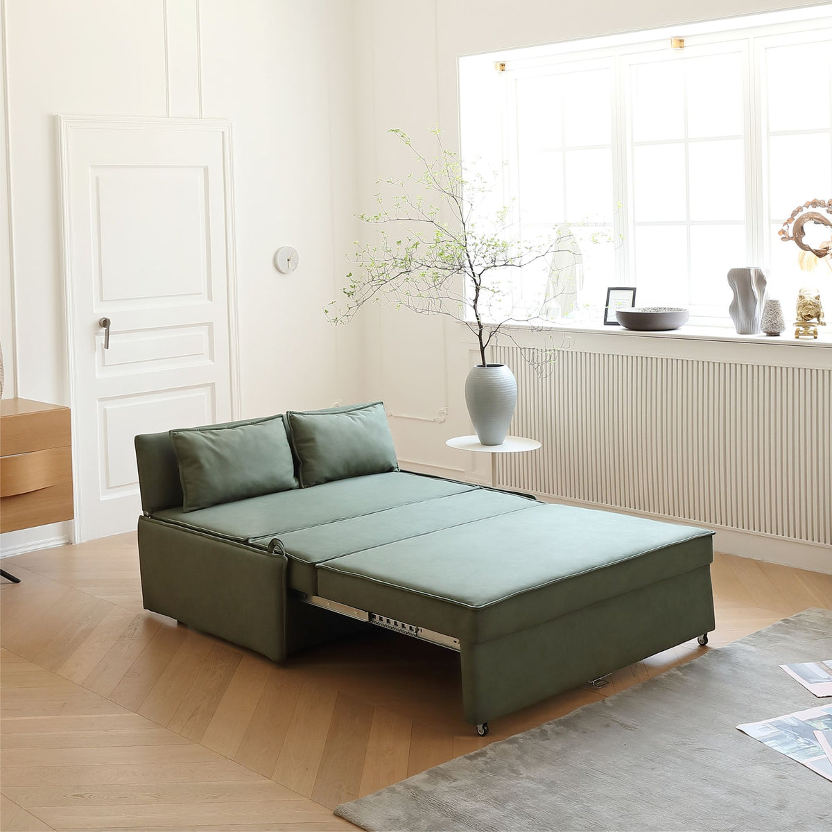 Chunk Armless Fabric Sofa Bed
