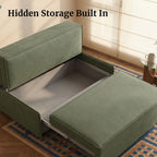 Chunk Armless Fabric Sofa Bed